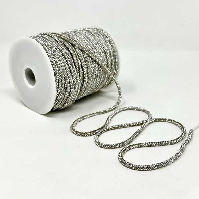 Cordino Tubolare Strass 4mm