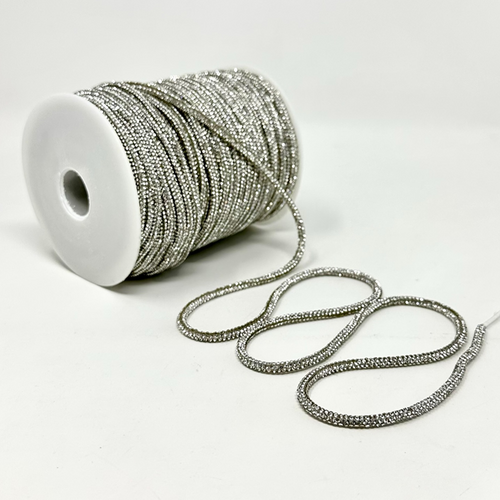 Cordino Tubolare Strass 4mm